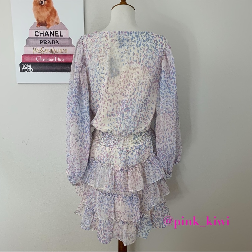 Express Printed Tiered Ruffle Mini Dress - Picture 13 of 17